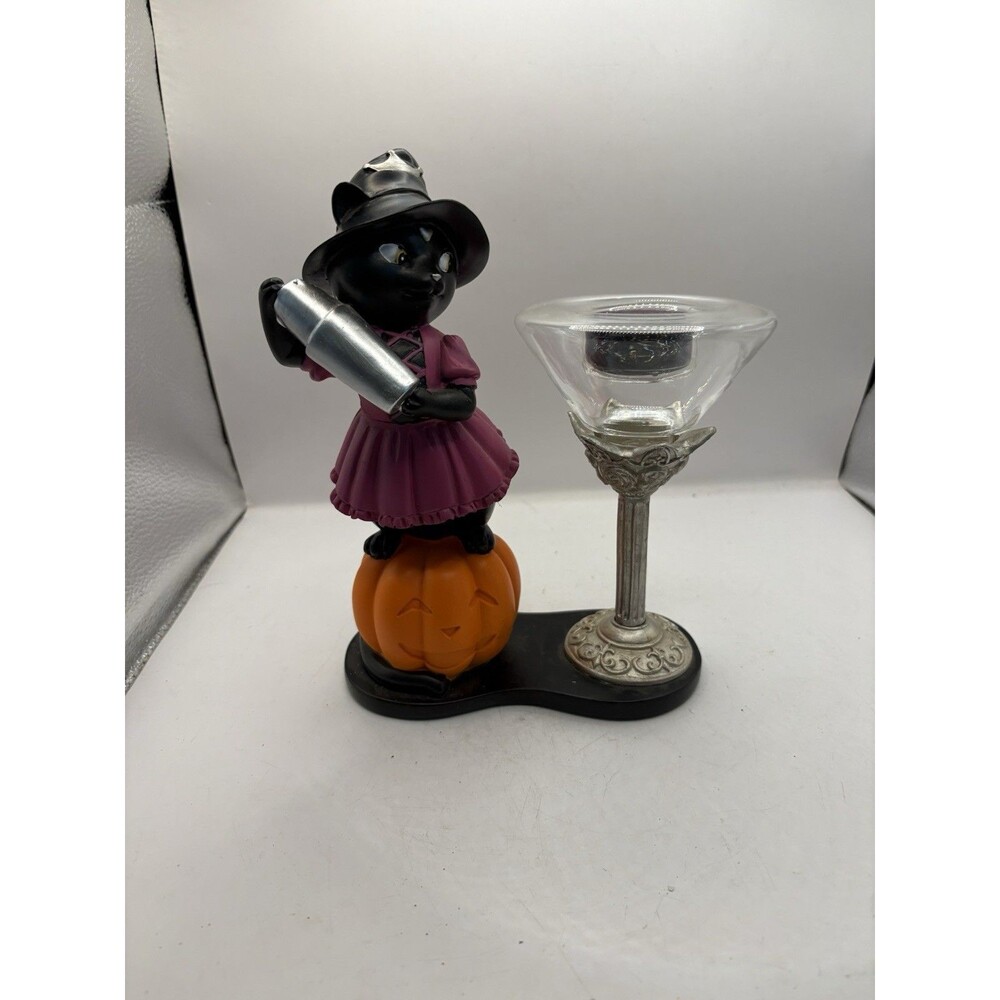 Yankee Candle Sophia the Cat Bartender Votive Tea Light Candle Holder Halloween